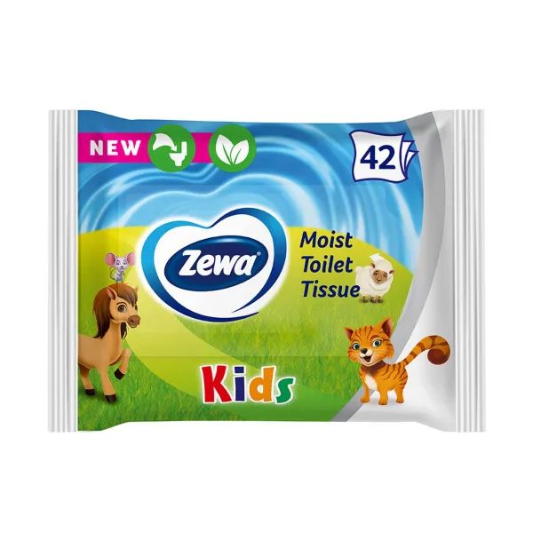 %Туалетний папір Zewa Kids волога №42