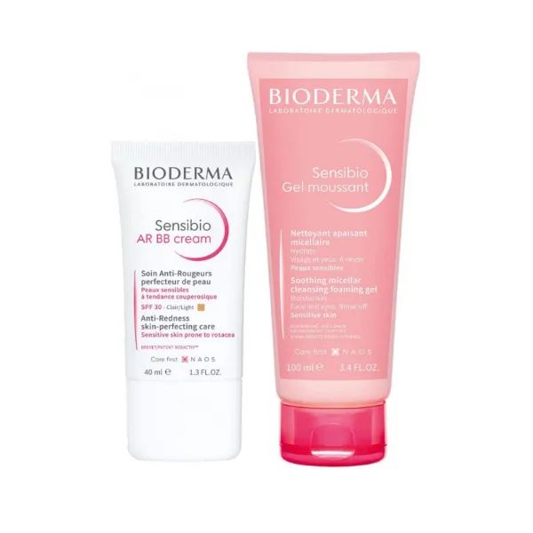 %Набор Bioderma Sensibio AR ВВ крем 40 мл + очищающий гель 100 мл