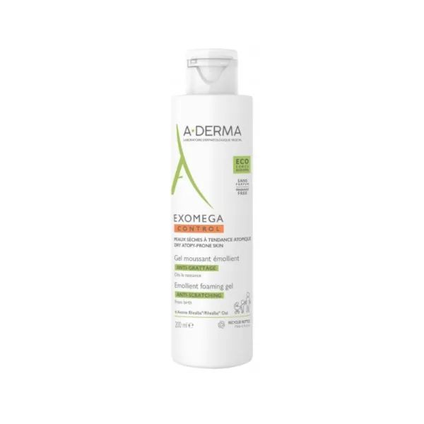 %Гель-емоліент A-Derma Exomega Control Emollient для догляду за атопічною шкірою 200 мл