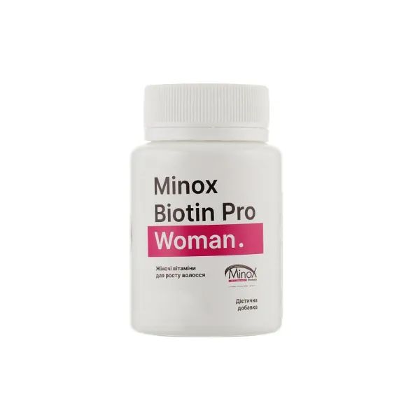 %Мінокс біотин вітаміни Minoх biotin для жінок таблетки №100