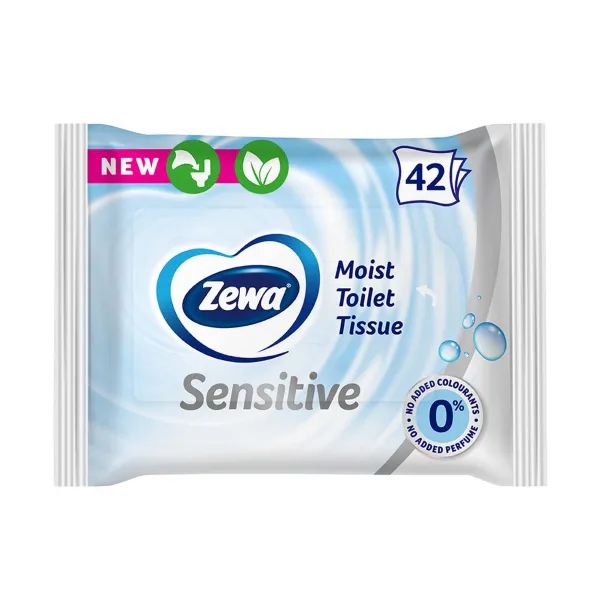 %Влажная туалетная бумага Zewa Pure №42