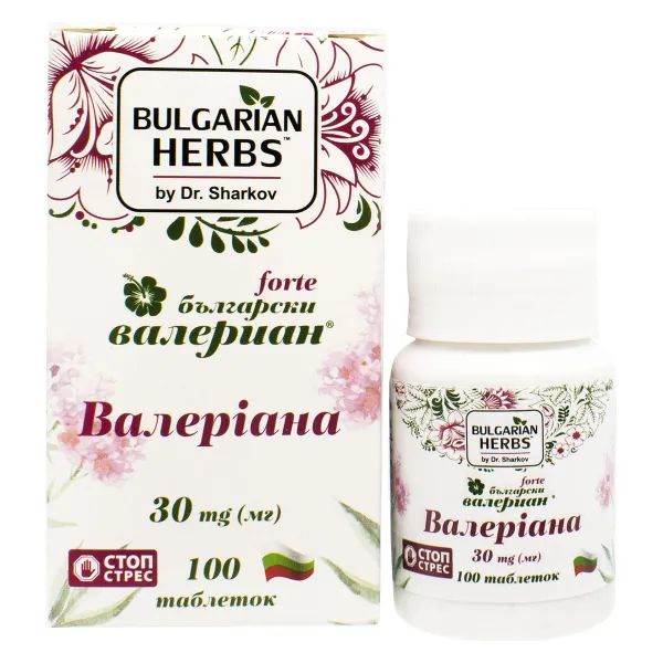 %Валеріана болгарська форте 30 мг таблетки №100