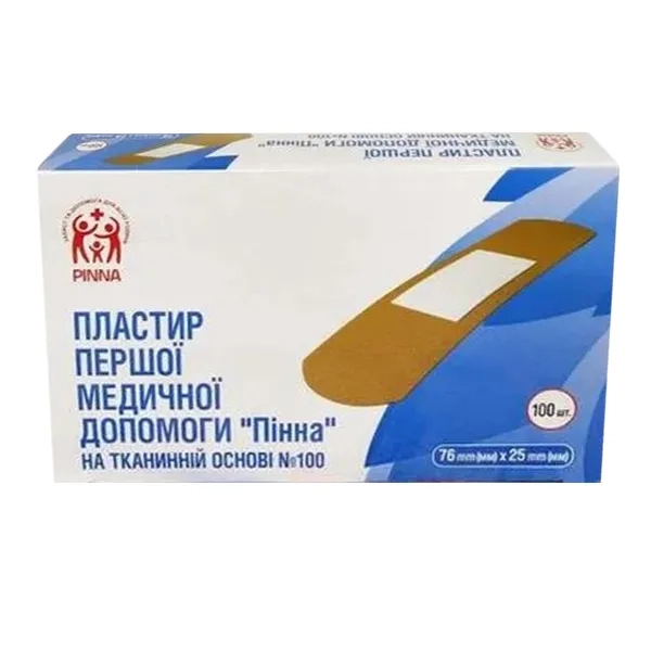 %Пластир Pinna 76ммх25мм на тканинній основі №100