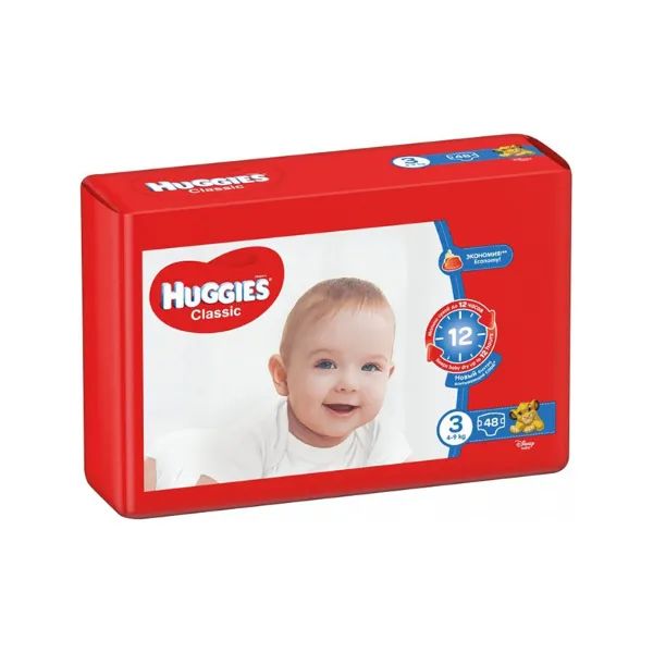 %Підгузки Huggies Classic 3 (4-9) jumbo №48