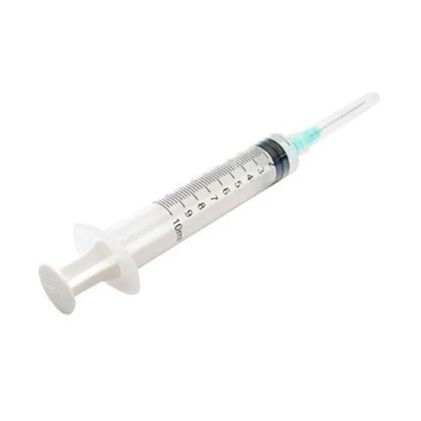 %Шприц Hemoplast трикомпонентний 10 мл з голкою 21G Луер 0,8 х 38 мм №1