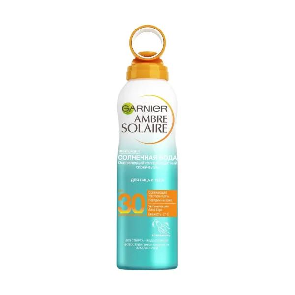 %Солнцезащитный спрей Garnier Ambre Solaire SPF30 освежающий 200 мл