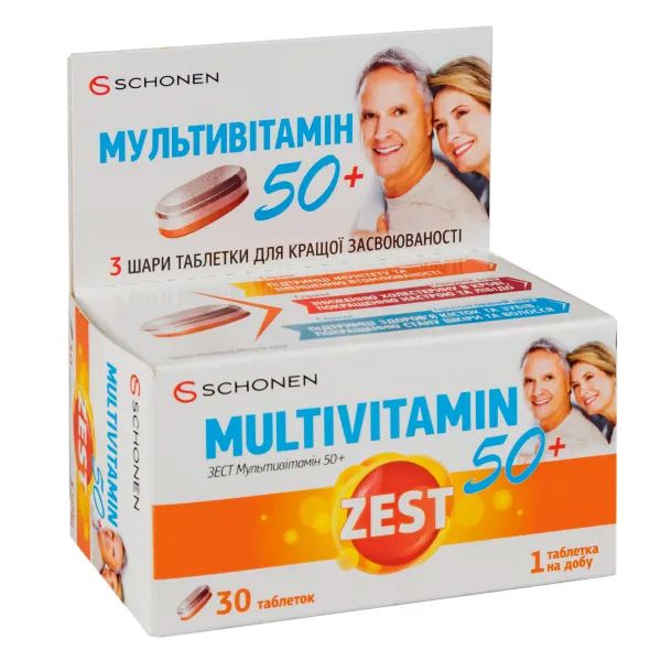 %Зест мультивитамин 50+ таблетки №30