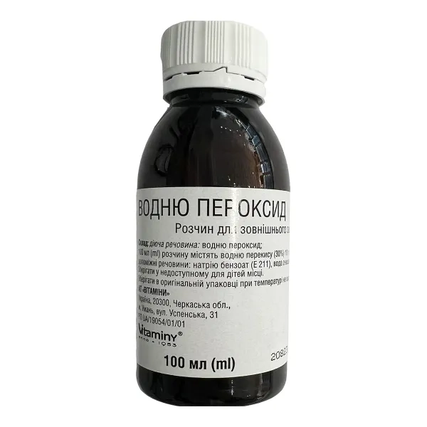 %Перекиси водорода раствор 3% 100 мл