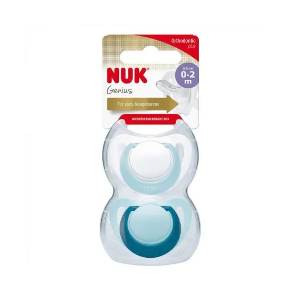 %NUK 10730045  ПУСТЫШКА GENIUS Р.0  СИЛИК. 2ШТ 3003 МАЛЬЧ.