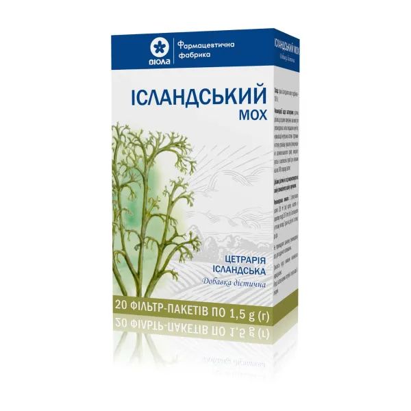 %Ісландський мох фіточай фільтр пакет 1,5 г №20