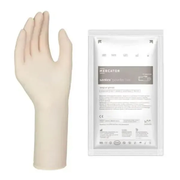%Перчатки хирургические Santex Powder Free латексные стерильные без пудры размер 6,5 пара
