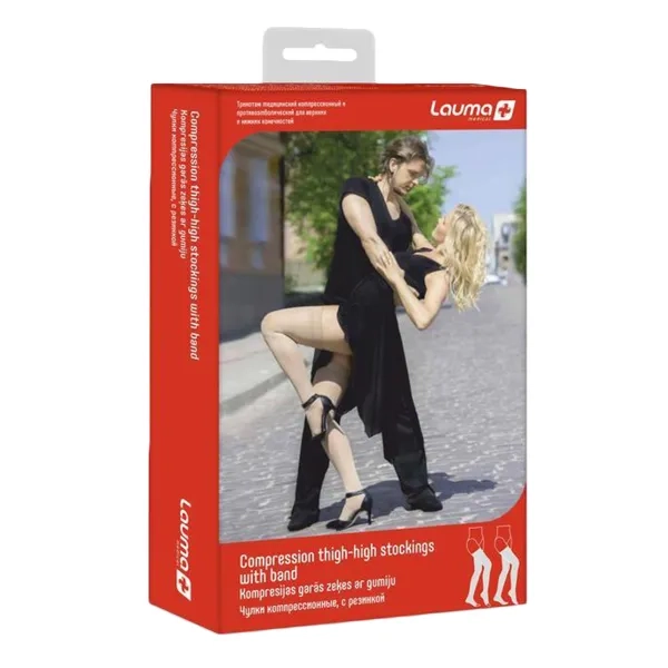 %Панчохи медичні компресійні з гумкою з миском модель AG309 розмір 3к чорні