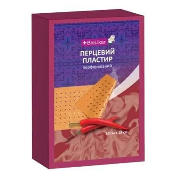 ПЛАСТЫРЬ БИОЛИКАР ПЕРЦОВЫЙ ПЕРФ. 10Х18 0193