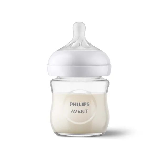 %Скляна пляшечка для годування Philips AVENT Natural Природний потік 120 мл (SCY930/01)