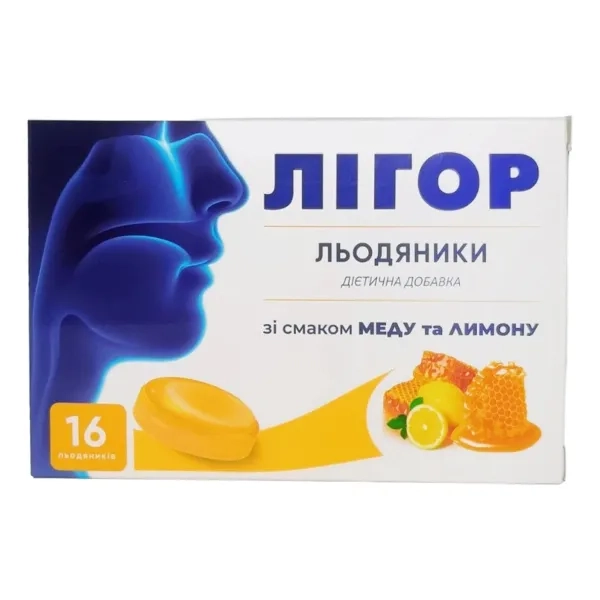 %ЛИГОР ЛЕДЕНЦЫ Д/ГОРЛА №16 МЕД ЛИМОН  1549