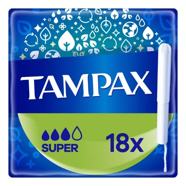%Тампони Tampax Super з аплікатором №18