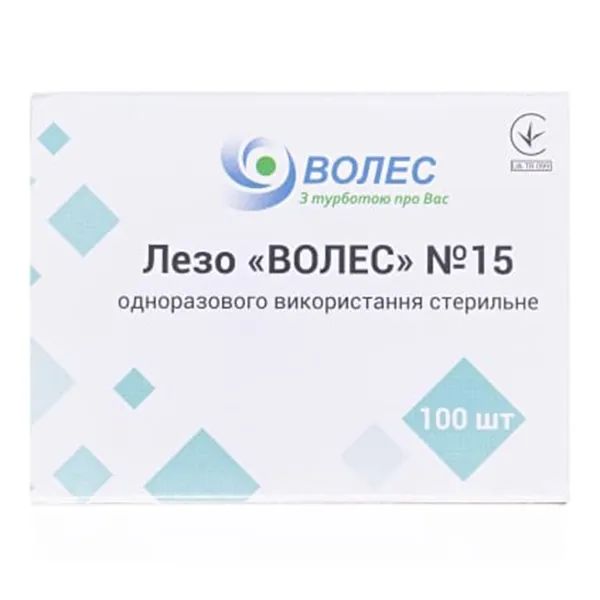 ЛЕЗВИЕ ХИР. Д/СКАЛЬП. №15 100ШТ