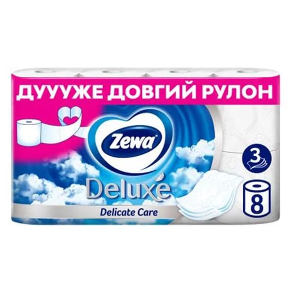 БУМАГА ТУАЛ. ZEWA DELUXE ДЕЛИКАТ БЕЛАЯ №8 1739