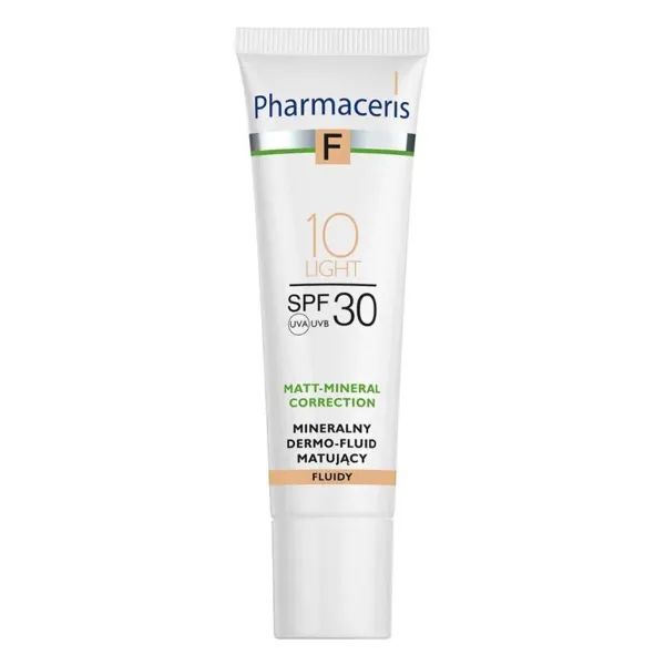 %Флюид для лица Pharmaceris F SPF 30 минеральный матирующий тон 10 Light светлый 30 мл