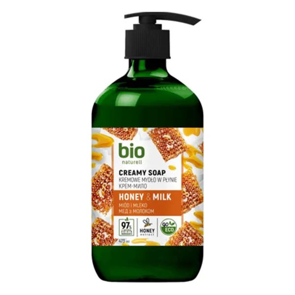 ЭЛЬФА БИО НАТУРЕЛЬ МЫЛО ЖИД. МЕД МОЛОКО 473 МЛ ДОЗАТОР 34211