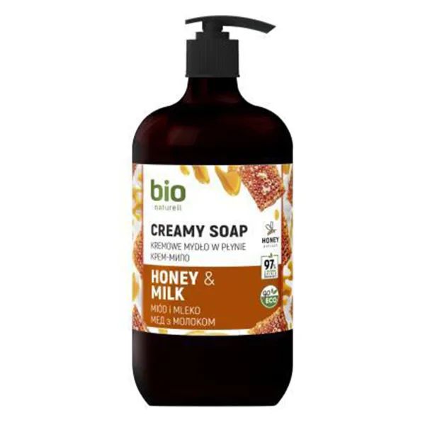%Рідке крем-мило Bio Naturell Мед із молоком із дозатором 946 мл