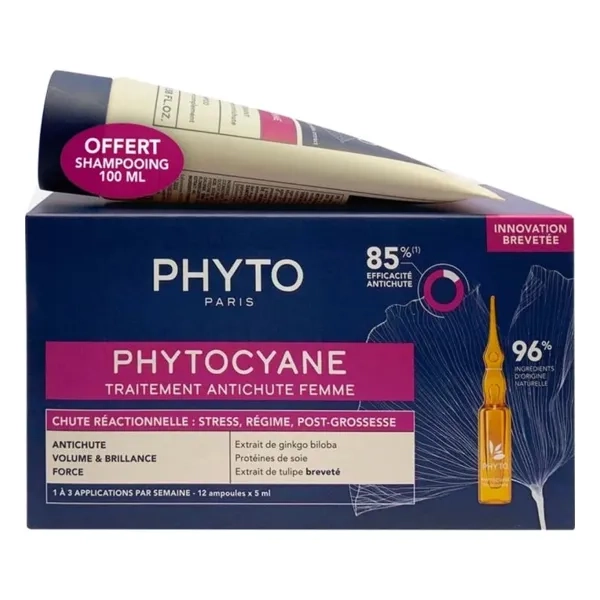 %PHYTO СР-ВО 5МЛ №12 ФИТОЦИАН П\ВЫПАД. ВОЛОС +ШАМПУНЬ 100МЛ  8330