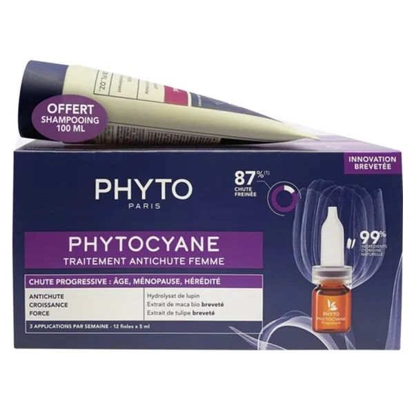 %PHYTO СР-ВО 5МЛ №12 ФИТОЦИАН ПРОГРЕССИВ П\ВЫПАД. ВОЛОС +ШАМПУНЬ 100МЛ  8286