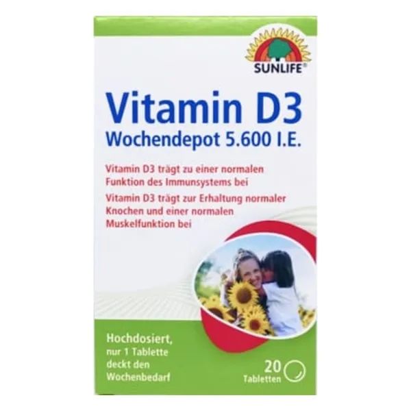 САНЛАЙФ ВИТАМИНЫ SUNLIFE ВИТАМИН Д-3 5600МЕ ТАБЛ. №20