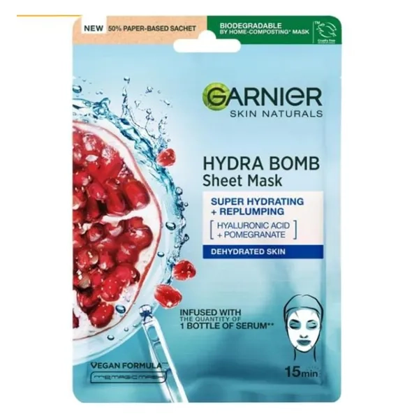 ГАРНИЕР 5312 СКИН НАТУР МАСКА ТКАНЕВАЯ АКВА БОМБА 28Г