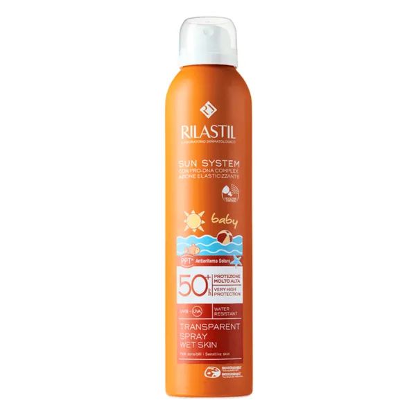 %Спрей сонцезахисний дитячий Rilastil Sun System Baby прозорий SPF 50+ 200 мл