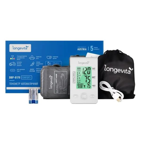 Тонометр автоматический LONGEVITA DBP-6179