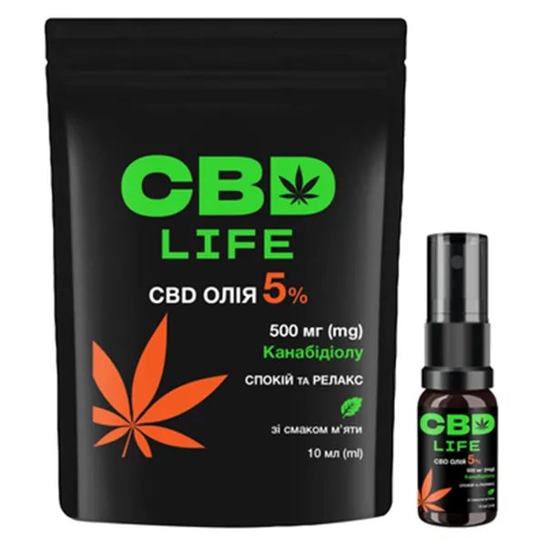 %CBD МАСЛО С КАННАБИДИОЛОМ 5% СПРЕЙ 10МЛ МЯТА
