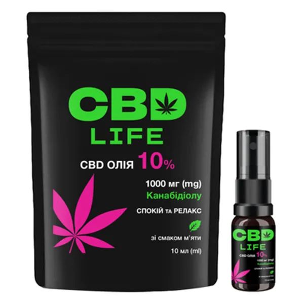 %CBD МАСЛО С КАННАБИДИОЛОМ 10% СПРЕЙ 10МЛ МЯТА