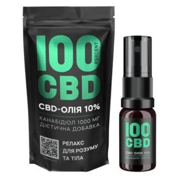 %CBD олія з канабідіолом 10% спрей оральний флакон 10 мл