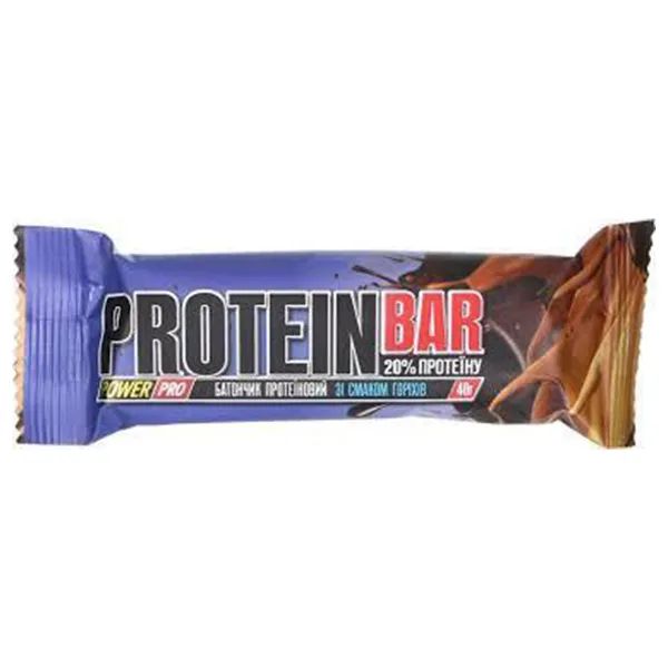 %Батончик протеиновый Power Pro Fitness без сахара со вкусом ореха 40 г