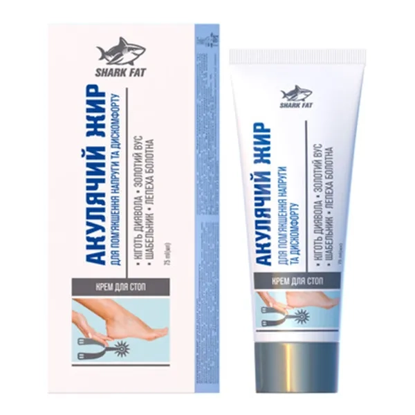 %АКУЛИЙ ЖИР КРЕМ Д/НОГ ПРИ ПЯТОЧНОЙ ШПОРЕ 75МЛ  3745
