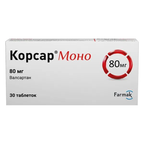 %Корсар Моно таблетки вкриті оболонкою 80 мг №30