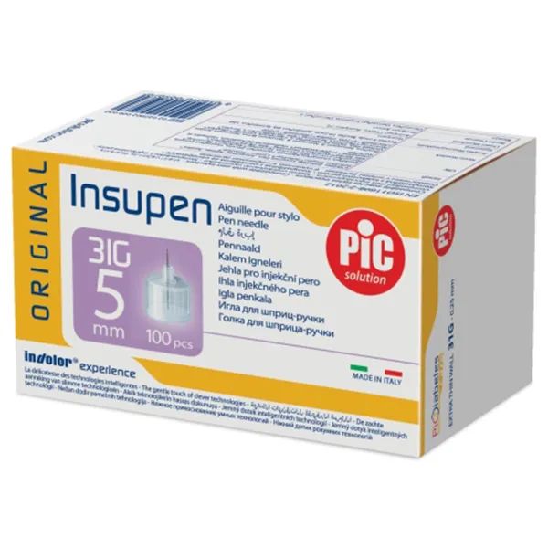 %ИГЛА ДЛЯ ШПРИЦ-РУЧКИ 31G X 5ММ INSUPEN ORIGINAL №100