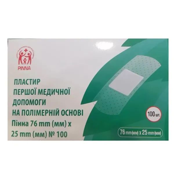 ПЛАСТЫРЬ PINNA 76ММХ25ММ ПОЛИМ.ОСН. №100