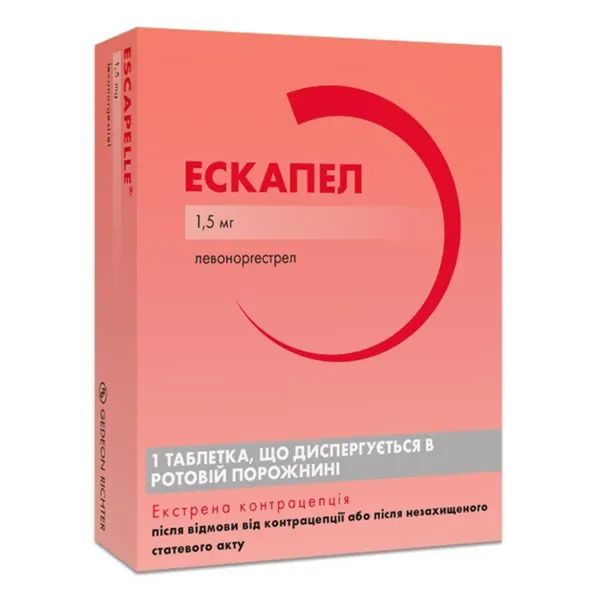 %Ескапел таблетки, що диспергуються в ротовій порожнині 1,5 мг №1