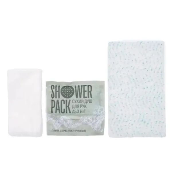 ДУШ СУХОЙ SHOWER PACK Д/РУК/НОГ САЛФ.ПЕННАЯ + ПОЛОТЕНЦЕ 0038