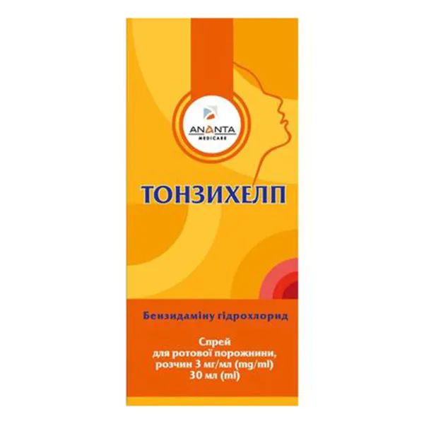Тонзихелп спрей для ротовой полости 3 мг/мл флакон 30 мл