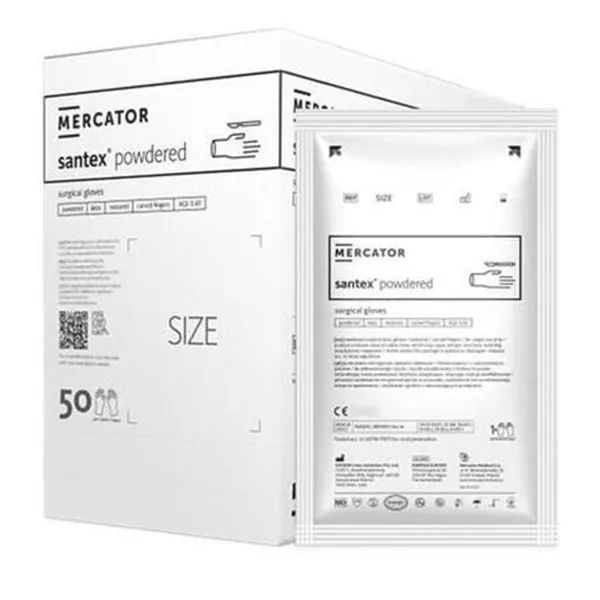 ПЕРЧАТКИ ХИР. СТ. SANTEX ЛАТ. Р.6,5 С ПУДРОЙ ПАРА