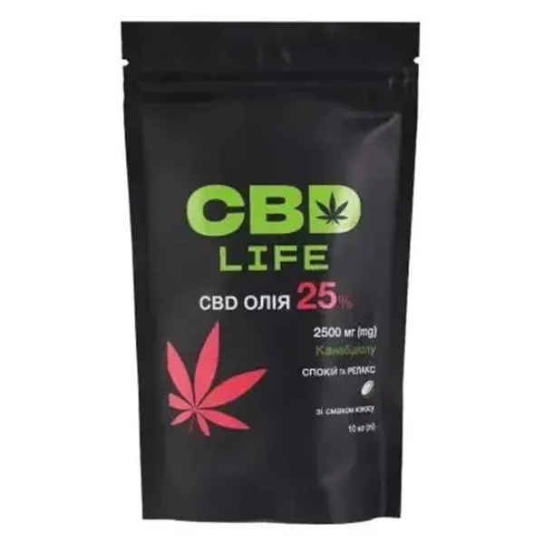 Каннабидиол CBD life Масло 25% оральный спрей со вкусом кокоса по 10 мл во флаконе