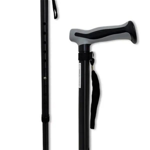 ТРОСТЬ GB-818 МЕТАЛ. ТЕЛЕСКОП. С РЕМЕШКОМ МЯГК. РУКОЯТ. ЧЕРН. 6303