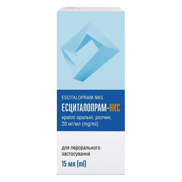 ЭСЦИТАЛОПРАМ-НКС КАПЛИ ОРАЛ. Р-Р 20 МГ/МЛ ФЛ. 15 МЛ