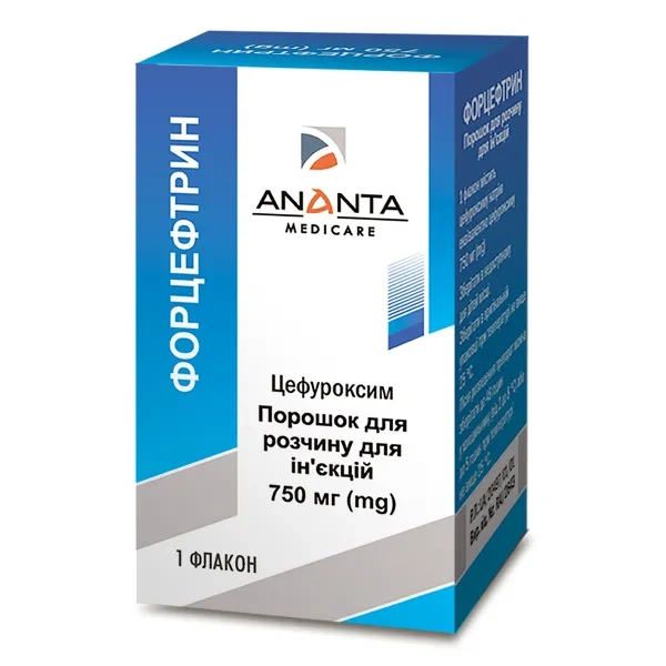 %ФОРЦЕФТРИН ПОР. Д/ИН. 750МГ ФЛ. №1
