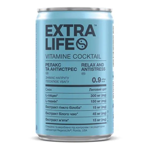 ЭКСТРА ЛАЙФ EXTRA LIFE РЕЛАКС АНТИСТРЕСС НАПИТОК 150МЛ 1621