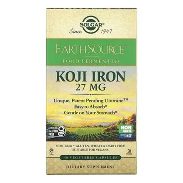 СОЛГАР ЖЕЛЕЗО 27МГ В ФЕРМЕНТ.КУЛЬТУРЕ КОДЖИ КАПС. 585МГ №30