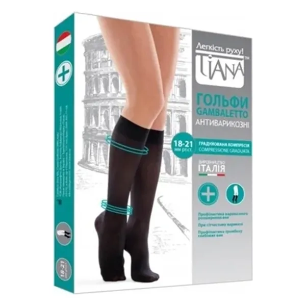 ГОЛЬФЫ TIANA 851 КОМПР.18-21ММ 140 DEN ЧЕРНЫЕ Р.5  1575